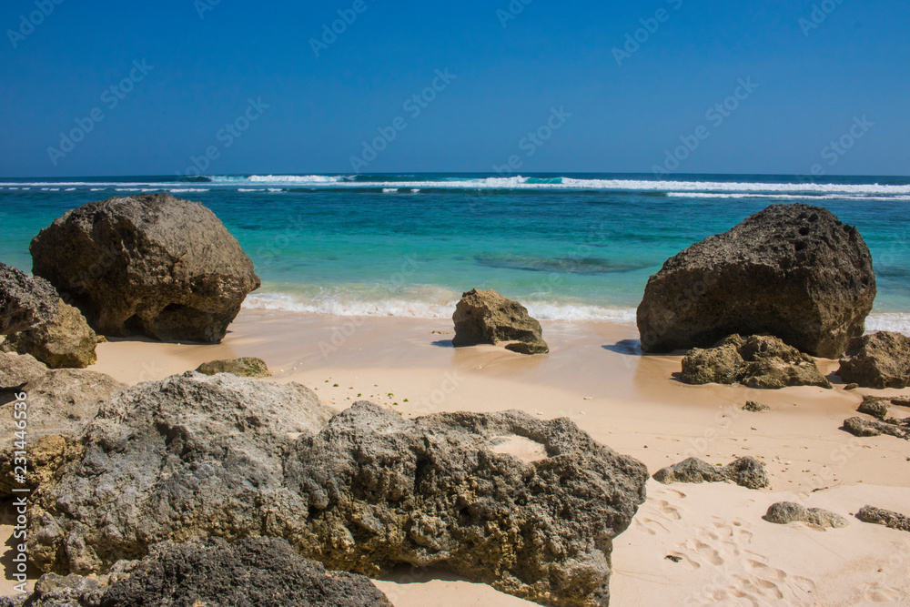 beautiful summer beach view