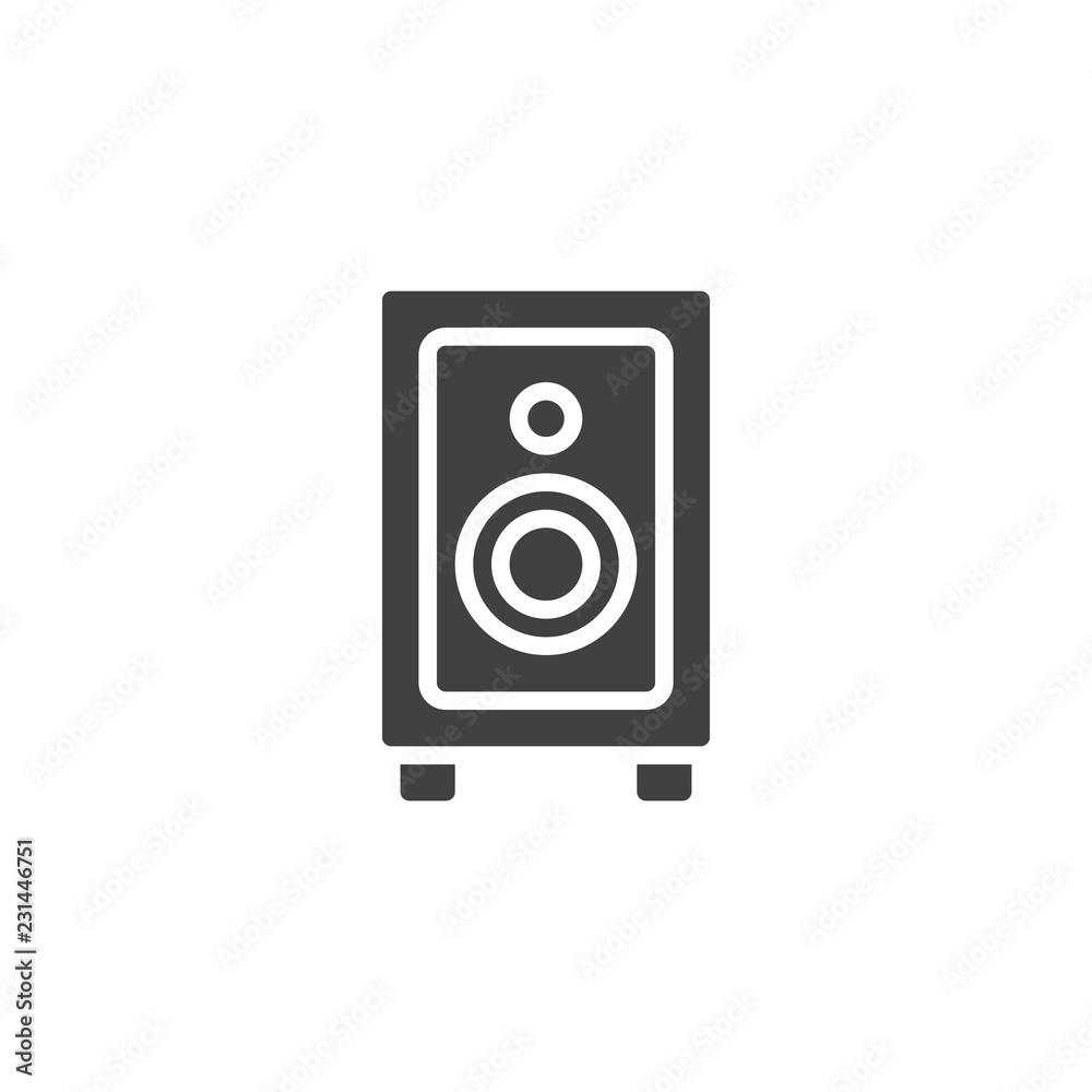 Sound speaker vector icon. filled flat sign for mobile concept and web design. Audio speaker system simple solid icon. Symbol, logo illustration. Pixel perfect vector graphics Sound speaker vector icon. filled flat sign for mobile concept and web design. Audio speaker system simple solid icon. Symbol, logo illustration. Pixel perfect vector graphics