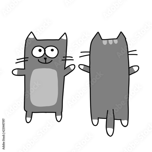 Funny cats, sketch for your design