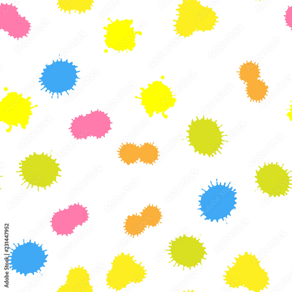 illustration. Background of multi-colored blots of ink