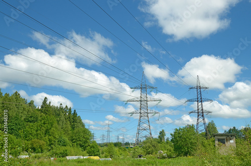Electric current transmission line.