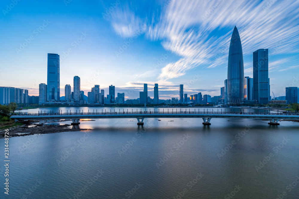 Shenzhen Bay Houhai City Skyline