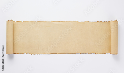 Schilderij op canvas old retro aged paper parchment  on white