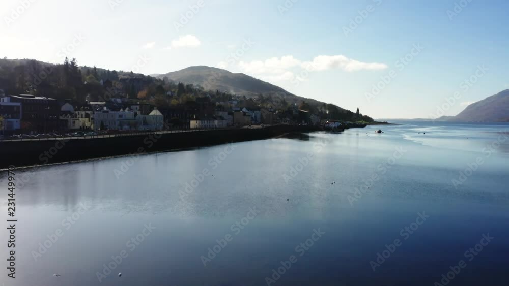 Fort William low flying aerial view, Scotland, UK. Fort William low flying aerial view, Scotland, UK.