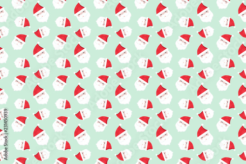 Merry Christmas pattern seamless collection. Santa Claus background. Endless texture for gift wrap  wallpaper  web banner background  wrapping paper and Fabric patterns.