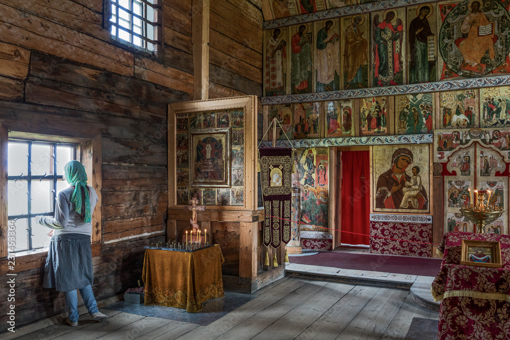 The rural life and the religious monuments of Karelia region