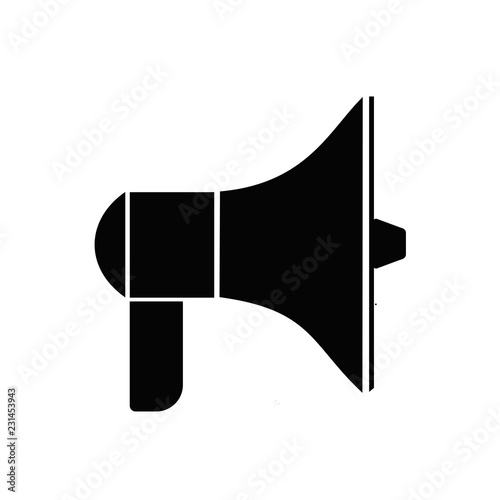 Megaphone Isolated Flat Web Mobile Icon / Vector