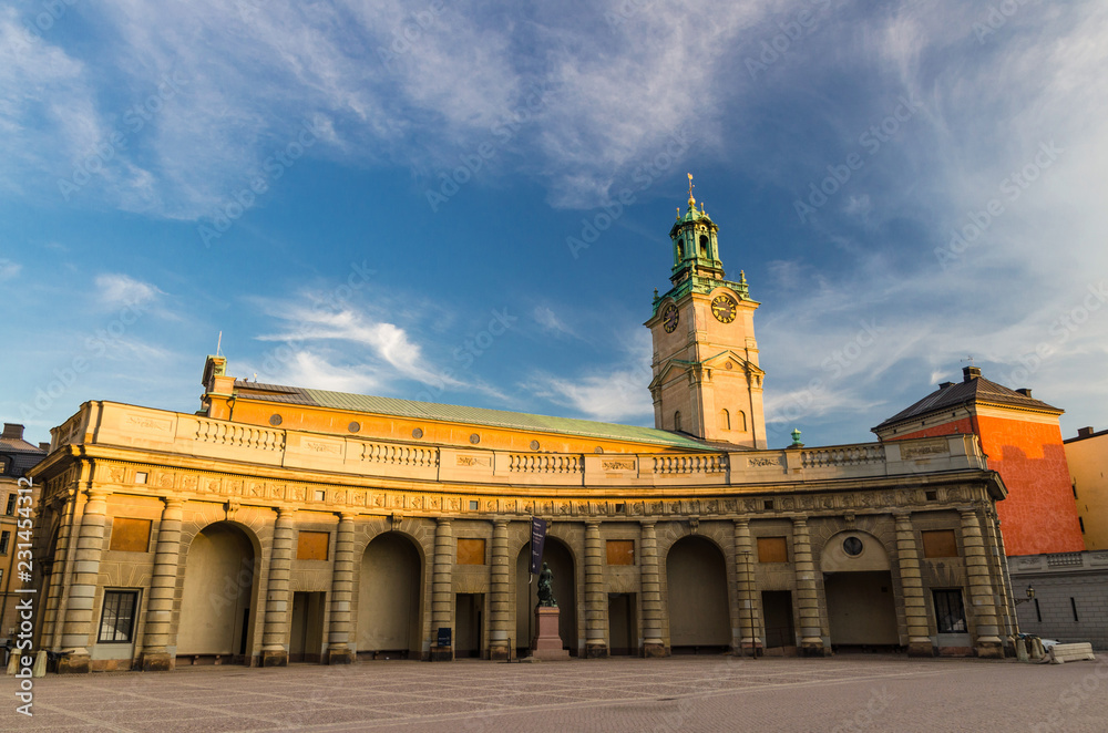 Courtyard square of Swedish Royal Palace, Stockholm, Sweden