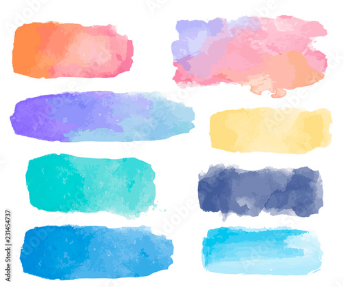 Colorful watercolor patch background vector