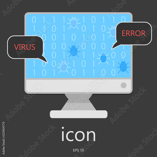 Conceptual symbol of protecting your computer from errors.