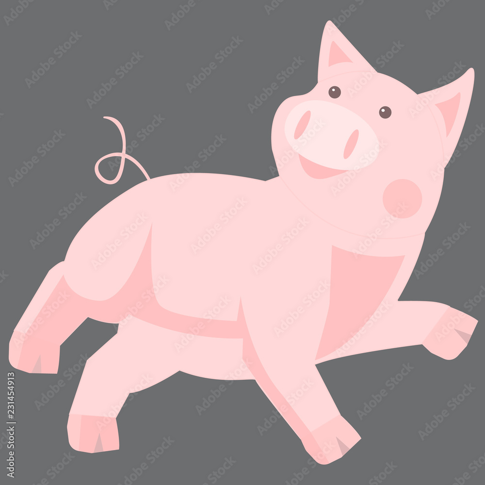 illustration of a pig