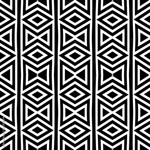 Abstract seamless black and white pattern