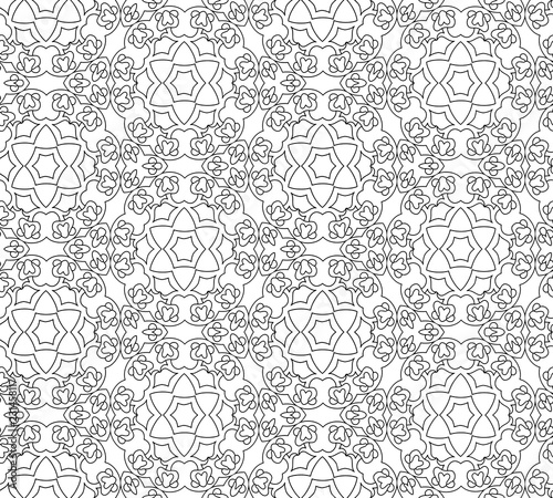 Abstract seamless black and white pattern