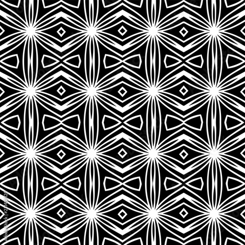 Abstract seamless black and white pattern