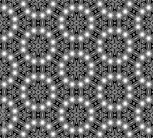 Abstract seamless black and white pattern