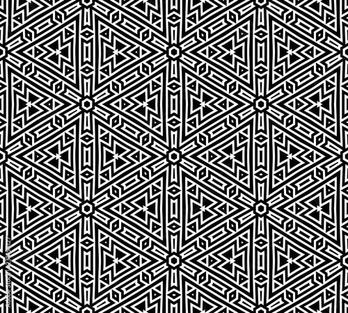 Abstract seamless black and white pattern