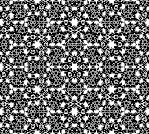 Abstract seamless black and white pattern