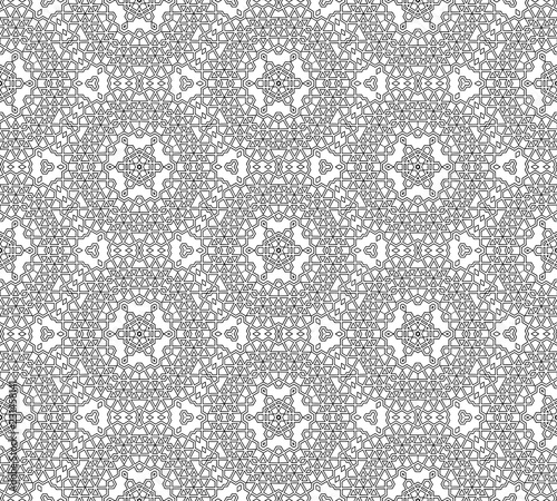 Abstract seamless black and white pattern