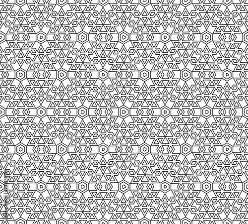 Abstract seamless black and white pattern