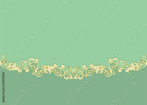 金の蔦模様のクラシックな背景素材 Stock Vector Adobe Stock