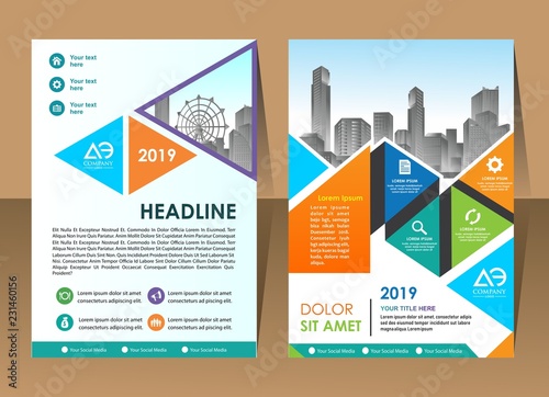 Abstract vector modern flyer brochure / annual report /design templates / stationery with white background in size a4