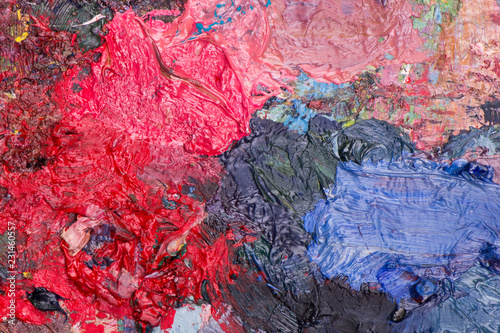 Oil paint background for text or image. Abstract oil paint texture. Multicolored scratched background.