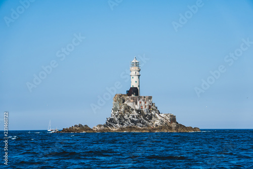 Fastnet lighthouse. A view from the boat
