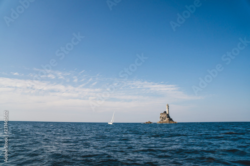 Fastnet lighthouse. A view from the boat