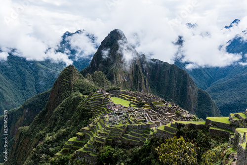 Travel destination Machu Picchu Inca ruins in Peru South America © benicoma