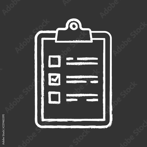 Task planning chalk icon