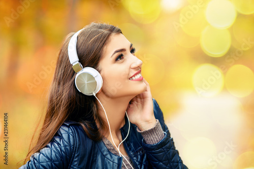 listening to music in headphones