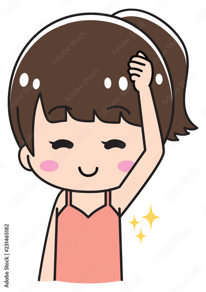 A woman whose armpit is beautiful