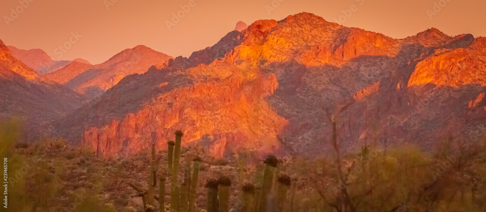 Arizona is home to many mountains and peaks that people like to climb and hike surprises people who think that deserts are flat and sandy and yellow! The mountains in the southwestern USA 