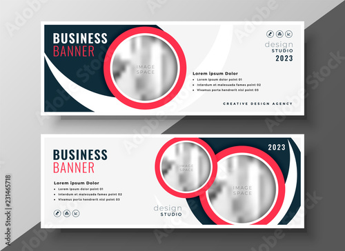 modern business cover banner professinal red template