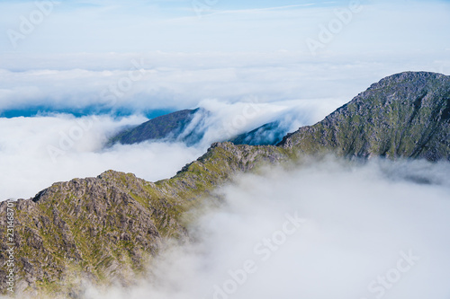 Irish mountains view from Carrauntoohil in summer photo