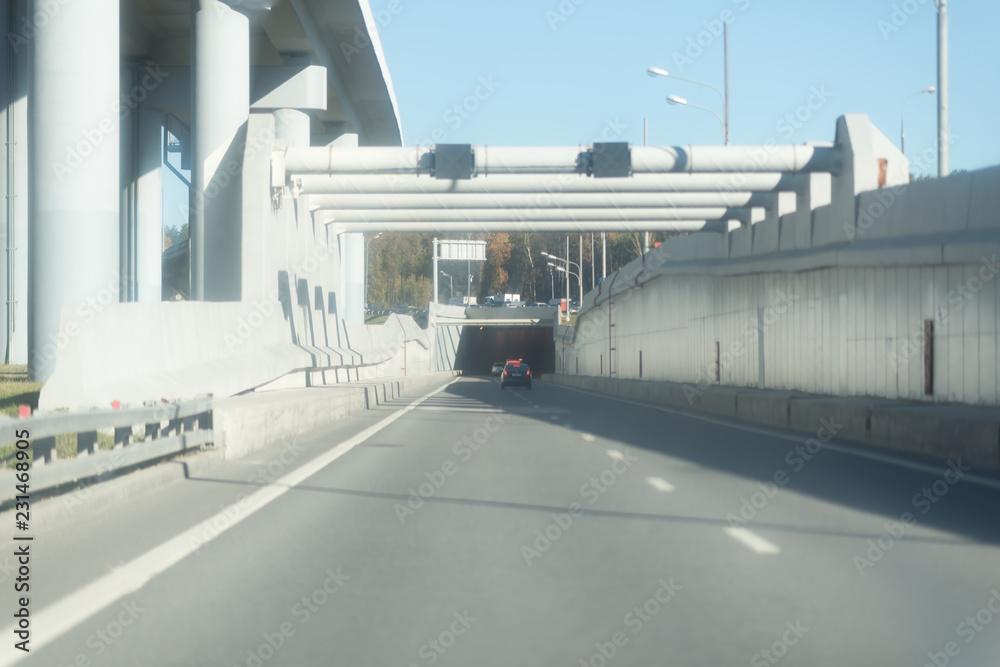 express way with blue sky background express way with blue sky background