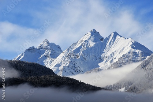 montagnes en hiver