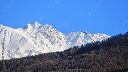 Sommets des Alpes en hiver