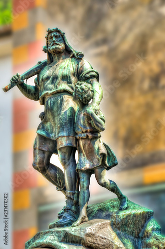 William Tell monument in Altdorf, Switzerland