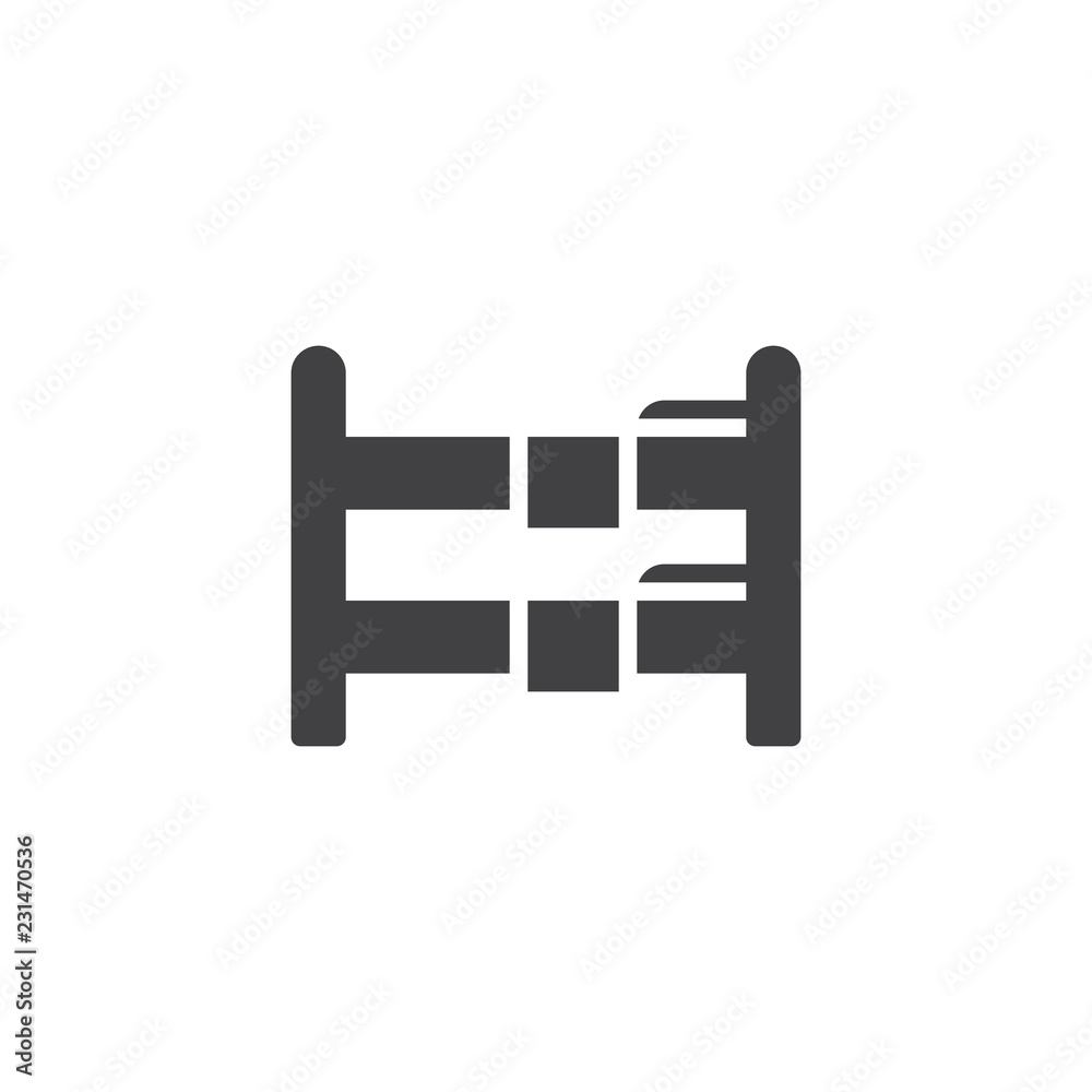 Double bunk bed vector icon. filled flat sign for mobile concept and web design. Hotel room simple solid icon. Symbol, logo illustration. Pixel perfect vector graphics Double bunk bed vector icon. filled flat sign for mobile concept and web design. Hotel room simple solid icon. Symbol, logo illustration. Pixel perfect vector graphics