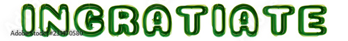 Ingratiate - written on white background