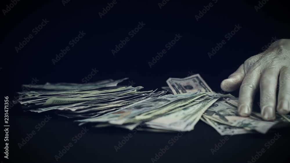 manipulations with a pack of money