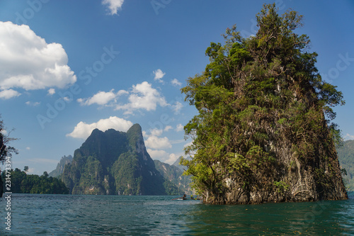 Travel Khao Sok National Park with jungle and Clouds photo