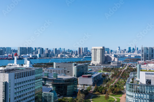(東京都ｰ都市風景)お台場展望台から見る都市風景３