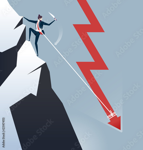Business crisis - Business concept vector