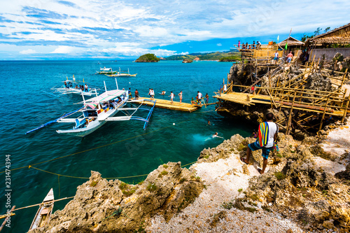 Photos Boracay Beach and a cliff diving spot in Philippines