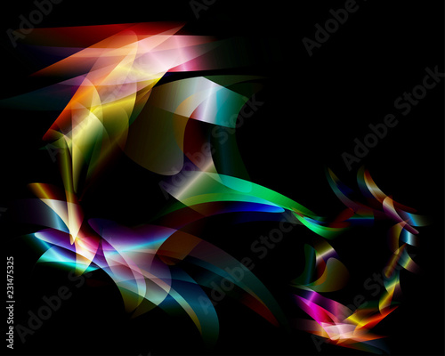 Abstract vector shape composed of simple elements