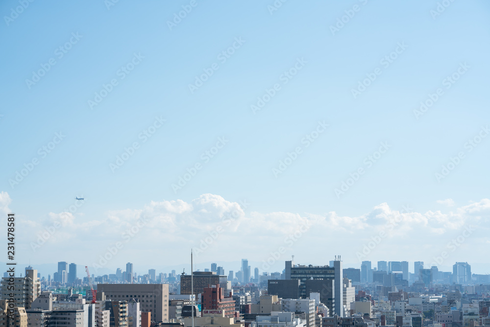 北摂から望む　大阪都市景観