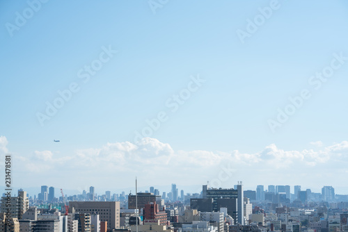 北摂から望む 大阪都市景観