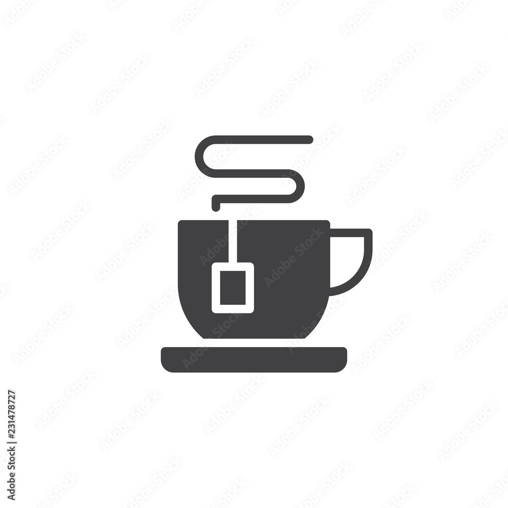 Green tea cup vector icon. filled flat sign for mobile concept and web design. Hot tea drink cup and tea bag solid icon. Symbol, logo illustration. Pixel perfect vector graphics Green tea cup vector icon. filled flat sign for mobile concept and web design. Hot tea drink cup and tea bag solid icon. Symbol, logo illustration. Pixel perfect vector graphics